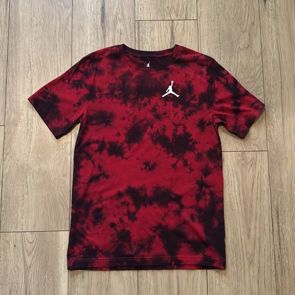 Jordan Red and Black Tie Dye Air Jordan Michael Jordan T-Shirt Kid’s XL - Picture 5 of 8